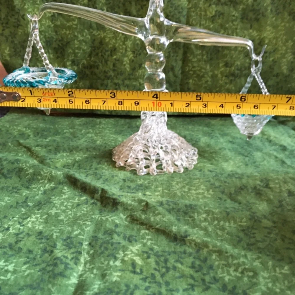 Vintage Glass Basket Shelf Sitter